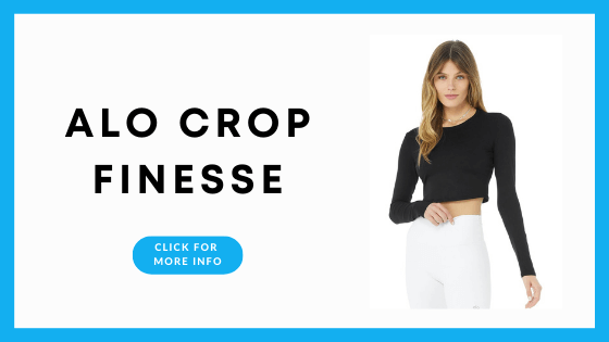 Yoga Tops With Sleeves - Alo Crop Finesse