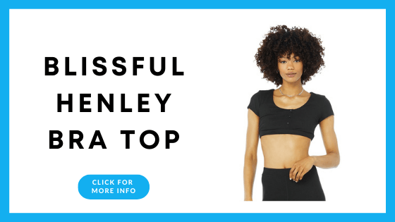 Yoga Tops With Sleeves - Blissful Henley Bra Top