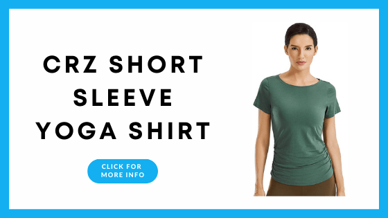 Yoga Tops With Sleeves - CRZ Short Sleeve Yoga Workout Shirt