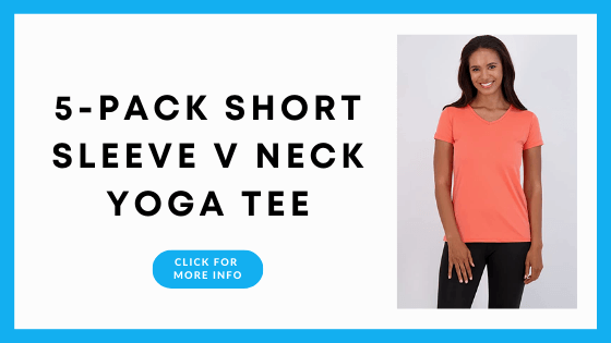 Best Yoga Tops on Amazon - 5-Pack Womens Short Sleeve V Neck Yoga Tee