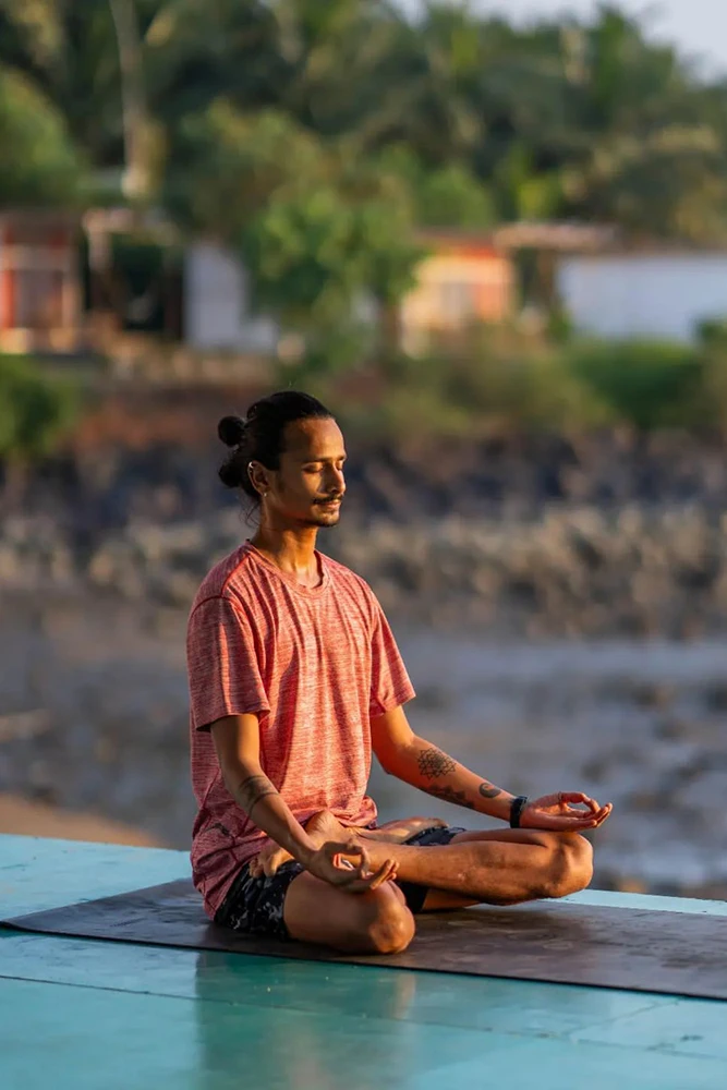 Hope Yogi Practicing in a Meditative Pose